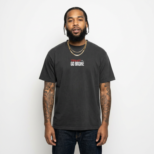 Trap or Go Broke Vintage Grey T-Shirt