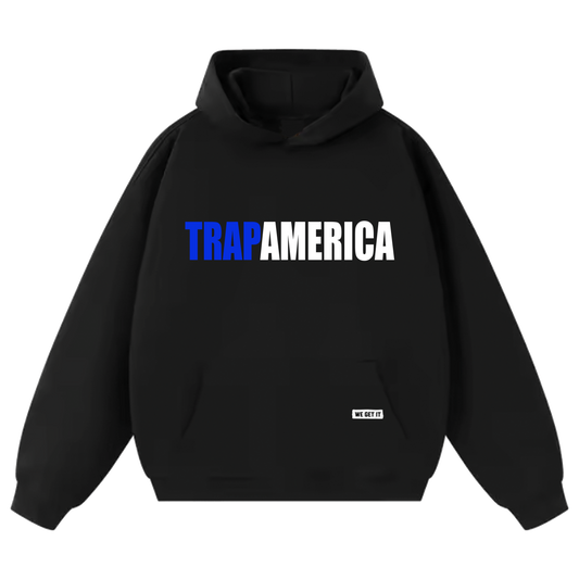 TrapAmerica Heavyweight Hoodie- Blue