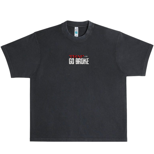 Trap or Go Broke Vintage Grey T-Shirt